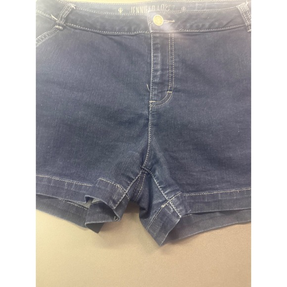 Jennifer Lopez Dark Wash Denim Shorts Women Size 8 High Rise vacation summer - Picture 2 of 9